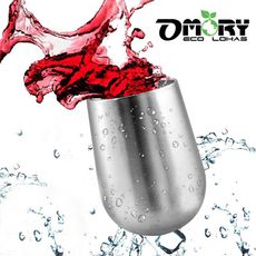 【OMORY】#304不鏽鋼雙層保冰冰鎮啤酒杯/蛋形杯420ML