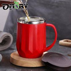 【OMORY】#304不鏽鋼保溫/冷把手杯400ml-兩款任選