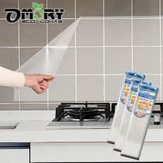 【OMORY】透明防油汙壁貼70cm45cm-3入