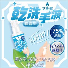 【【MIT-SGS檢測-99.99% 】艾氏潔-75%酒精乾洗手液(噴霧型)