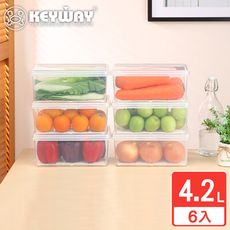 【KEYWAY聯府】廚房專用 耐高溫 抗低溫 長形保鮮盒 6入
