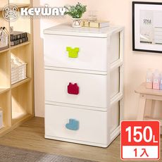 【KEYWAY聯府】特大尼爾深型三層收納櫃附輪 收納好幫手/聯府原廠 MIT