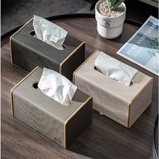 【CCKO】北歐風 皮革紋面紙盒 衛生紙盒 長方形面紙盒 家用 辨公室 抽取式衛生紙盒 三色任選