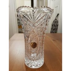 法國CRISTAL D'ARQUES CHESNAY水晶玻璃花器 花瓶  水晶含量24% 28cm