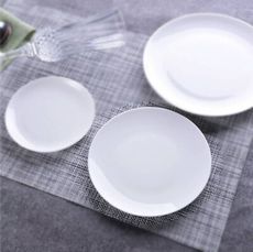 ZERO原點居家 素白餐盤 7吋 淺盤 強化瓷 菜盤 點心盤 餐盤 圓盤 平盤 陶瓷盤