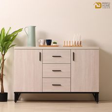 WAKUHOME 瓦酷家具 Linda 白橡簡約生活4尺餐櫃 B001-245-2