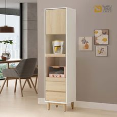 WAKUHOME 瓦酷家具Antony極簡北歐風白楓木1.5尺電器櫃A024-S668