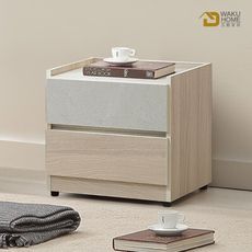 WAKUHOME 瓦酷家具Sunrice自然日系淺灰橡45cm床頭櫃A014-K984