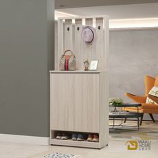 WAKUHOME 瓦酷家具Sunrice自然日系淺灰橡2.6尺屏風鞋櫃A014-K995