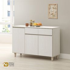 WAKUHOME 瓦酷家具Lotso自然日系白榆木4尺餐櫃A014-N103