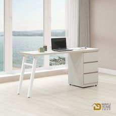 WAKUHOME 瓦酷家具Lotso自然日系白榆木150CM書桌A014-N116