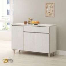 WAKUHOME 瓦酷家具Lotso自然日系白榆木4尺岩板餐櫃A014-N103A