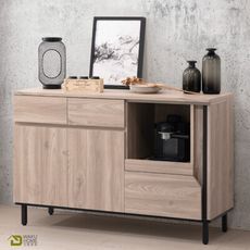 WAKUHOME 瓦酷家具 Borg時尚輕工業風4尺餐櫃A011-P18