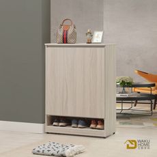 WAKUHOME 瓦酷家具Sunrice自然日系淺灰橡2.6尺矮鞋櫃A014-K994