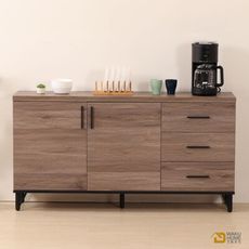 WAKUHOME 瓦酷家具 BROOK淺胡桃木5尺餐櫃-B001-431