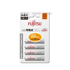 FUJITSU富士通 低自放電4號750mAh充電電池 HR-4UTC 4顆