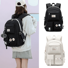 韓版防潑水學生書包旅行背包筆電包--夏日時光