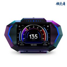 領先者 P24 液晶儀錶 OBD2+GPS+坡度儀 雙系統多功能 汽車抬頭顯示器