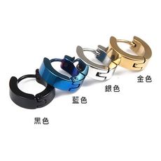 C扣光滑面白鋼耳環-EZS00172