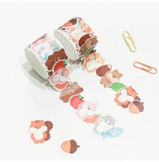 LILFANT 韓國 Quokka 短尾矮袋鼠 捲條貼紙 100張