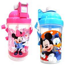 BabyPark 迪士尼吸管式透明冷水壺300ml-米奇唐老鴨