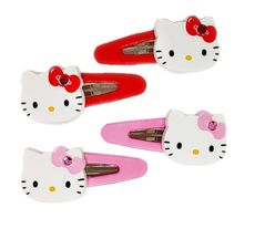 BabyPark 日本HELLO KITTY凱蒂貓閃鑽髮夾(四入組)