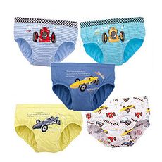 BabyPark 韓國純棉兒童內褲-經典賽車(五件組) 三角褲 男孩內褲 台灣商檢合格