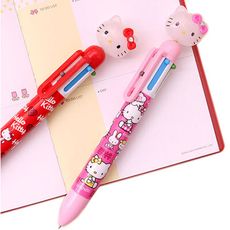 日本Hello Kitty 立體大頭6色原子筆