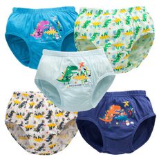 BabyPark 韓國純棉兒童內褲-寶貝恐龍(五件組) 三角褲 台灣商檢合格