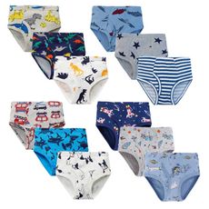 BabyPark 韓國純棉100%兒童內褲(三件組) 三角褲 男孩內褲 開檔