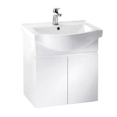 【海夫】ITAI一太 極簡美學 經典白色雙門浴櫃組 90x50x80cm(EC-8060C-90B)