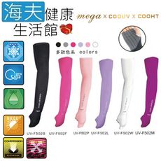【海夫】MEGA COOUV 日本技術 抗UV 女款 冰感 素面掌上型 袖套(UV-F502)