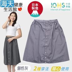 【海夫健康生活館】IOHS十分幸福 開扣式設計 成人防漏尿褲裙 2種穿法(個性灰)