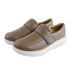【海夫】USTINI 專利接地氣鞋 小羊鞋 接地氣X防水皮鞋 女款褐色(UEW2003-GRG)