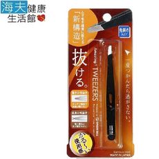 【海夫健康生活館】日本GB綠鐘 Amazing 專利設計達人級 斜口毛拔(黑色 GT-222)