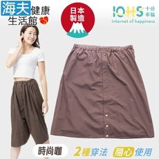 【海夫健康生活館】IOHS十分幸福 開扣式設計 成人防漏尿褲裙 2種穿法(時尚咖)