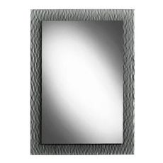 【海夫健康生活館】ITAI一太 美型大方黑網紋 高清銀鏡 浴鏡 50x70cm(Z-SF001)