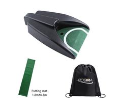 Posma PG010S高爾夫推桿訓練套組配自動回球器1.8米X0.3米推桿地毯Posma 輕便背包