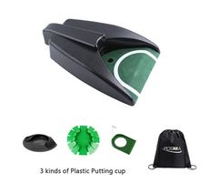 Posma PG010Q練習訓練高爾夫自動回球套組1件自動回球器+ 3種塑膠放置杯+ 1件Posma