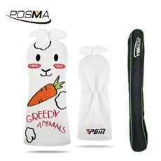 POSMA 高爾夫球桿套 兔子款 四入組  附黑色長桿包 CC200RABBIT