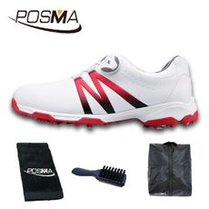 高爾夫男士球鞋 漸變色 旋轉鞋帶 防水透氣   GSH101WRED