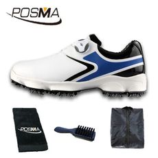 高爾夫男士球鞋 寬版鞋底 旋轉鞋帶 防水透氣   GSH125WBBLU