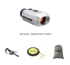 POSMA 高爾夫手持式測距儀 搭2件套組 贈灰色束口收納包 GF200E