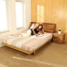 BuyJM 拼接木紋雙人5尺房間組2件組/床頭箱+日式床底 BE021 - 5尺