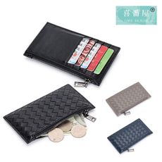 【喜番屋】真皮羊皮手工編織薄款卡片零錢包【KN130】