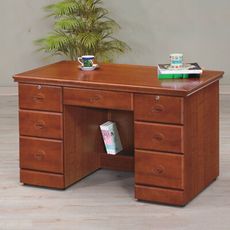 【MUNA】實木樟木色4.2尺書桌/辦公桌(123)