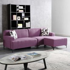 【MUNA】布魯L型紫色布沙發