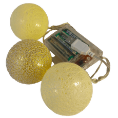 LED20燈 棉球燈電池式附IC+USB  暖白 (A款)
