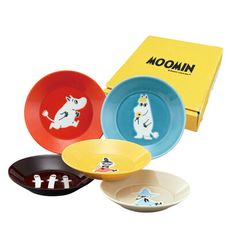 【日本山加yamaka】moomin嚕嚕米彩繪陶瓷淺盤禮盒5入組 (MM1300-57)