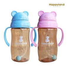 韓製 happyland 350ml tritan學習喝水防脹氣果汁杯 喝水杯